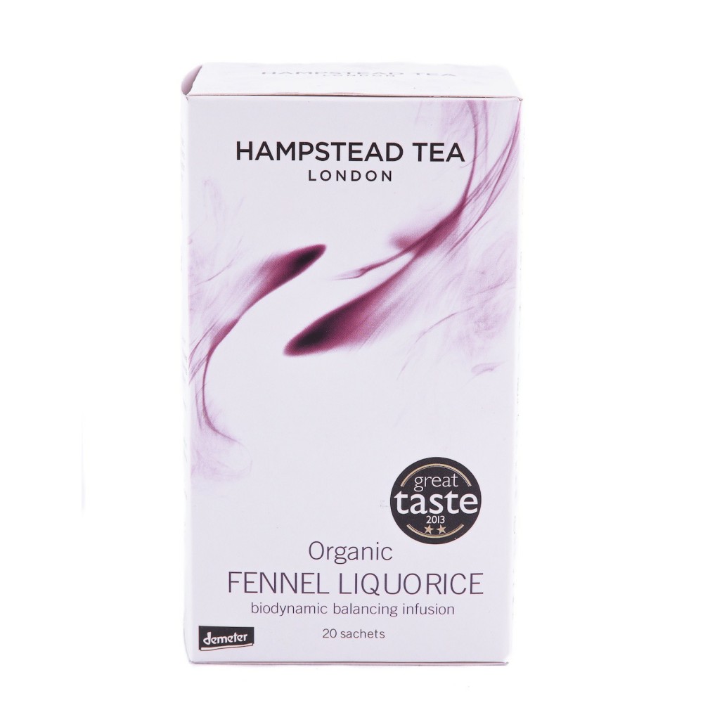 Tisane Organic Fennel Liquorice, Hampstead Tea, 20 Bustine