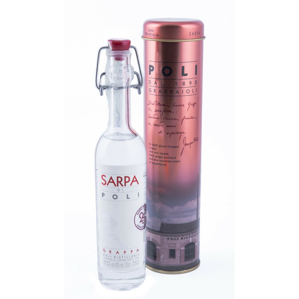 Grappa Sarpa Poli, Scatola Latta 100ml