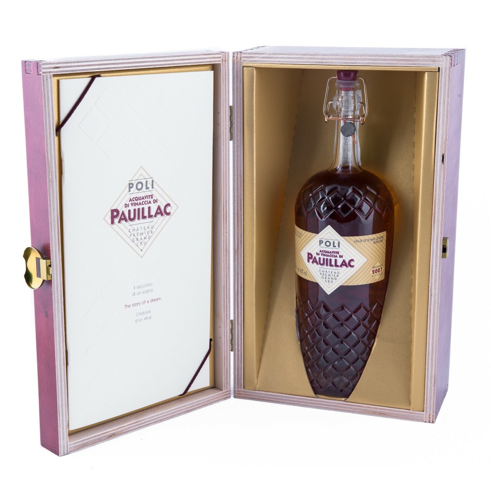 Acquavite, Pauillac Premier Grand Cru Poli, Cassetta Legno 700 ml