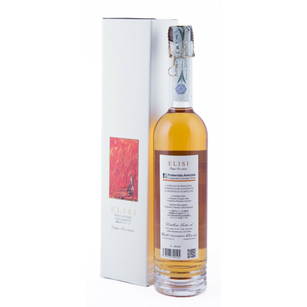 Grappa Elisi Invecchiata, Berta, 50 cl scatola