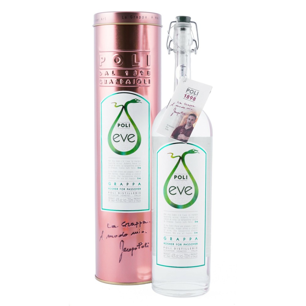 Grappa Eve Kosher Poli, 70 cl Scatola Latta