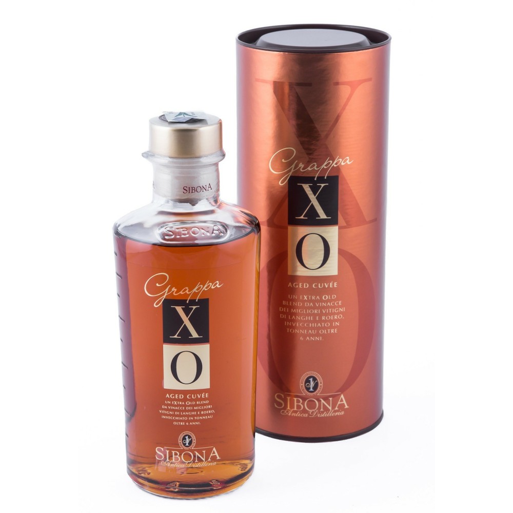 Grappa Extra Old XO Invecchiata Sibona, Scatola Cartone 70cl