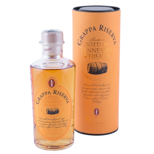 Grappa Riserva Botti Tennessee Whiskey Sibona Scatola 70cl