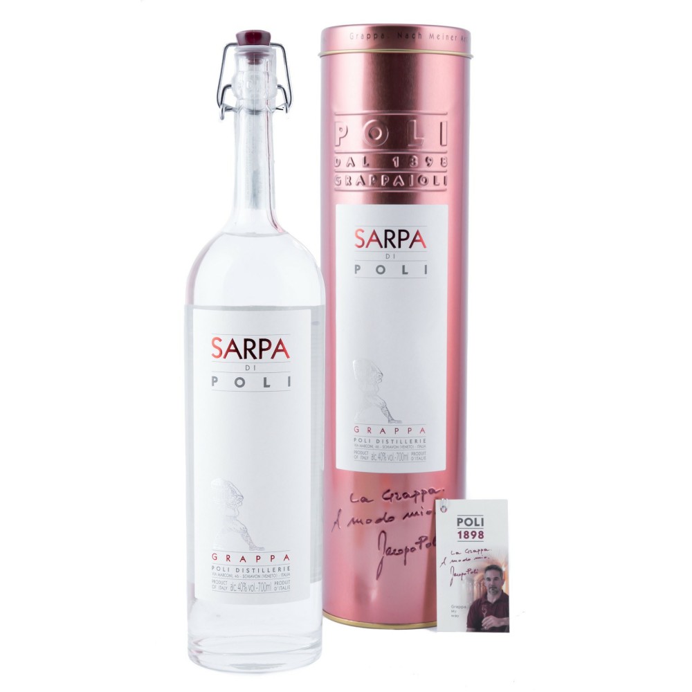 Grappa Sarpa Bianca Poli 70cl Scatola Latta