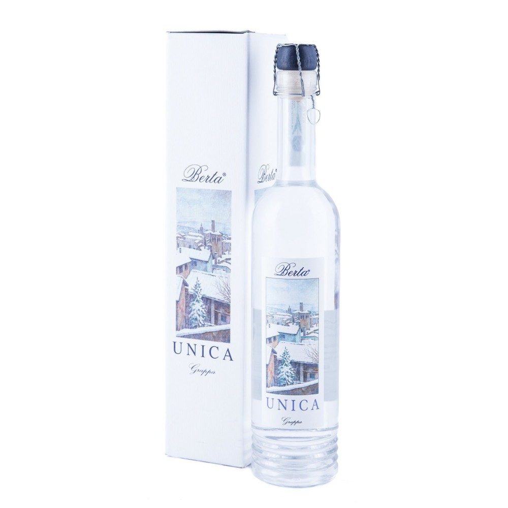 Unica Grappa Bianca 50 cl Berta con scatola
