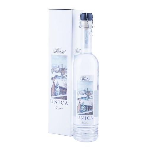 Unica Grappa Bianca 50 cl Berta con scatola
