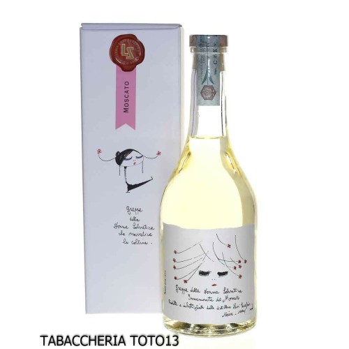 Grappa Della Donna Che Scavalca Innamorata del Moscato Romano Levi  70cl con Scatola