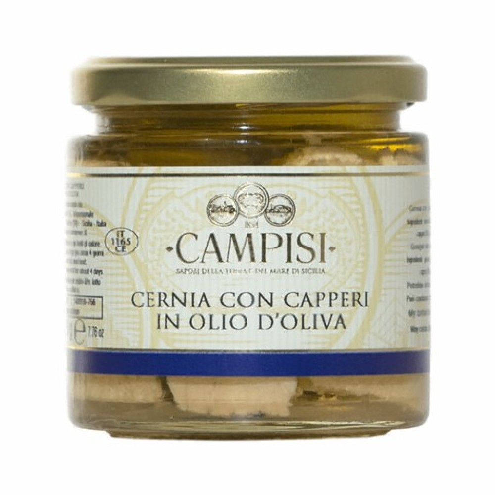 Campisi Cernia con Capperi in Olio di Oliva 220g