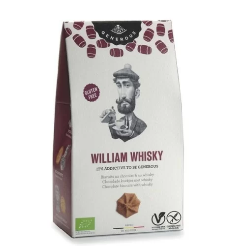 Generous Biscotti Biologici al Cacao al Gusto di Whisky Senza Glutine Generous Biscotti Biologici al Cacao al Gusto di Whisky Senza Glutine