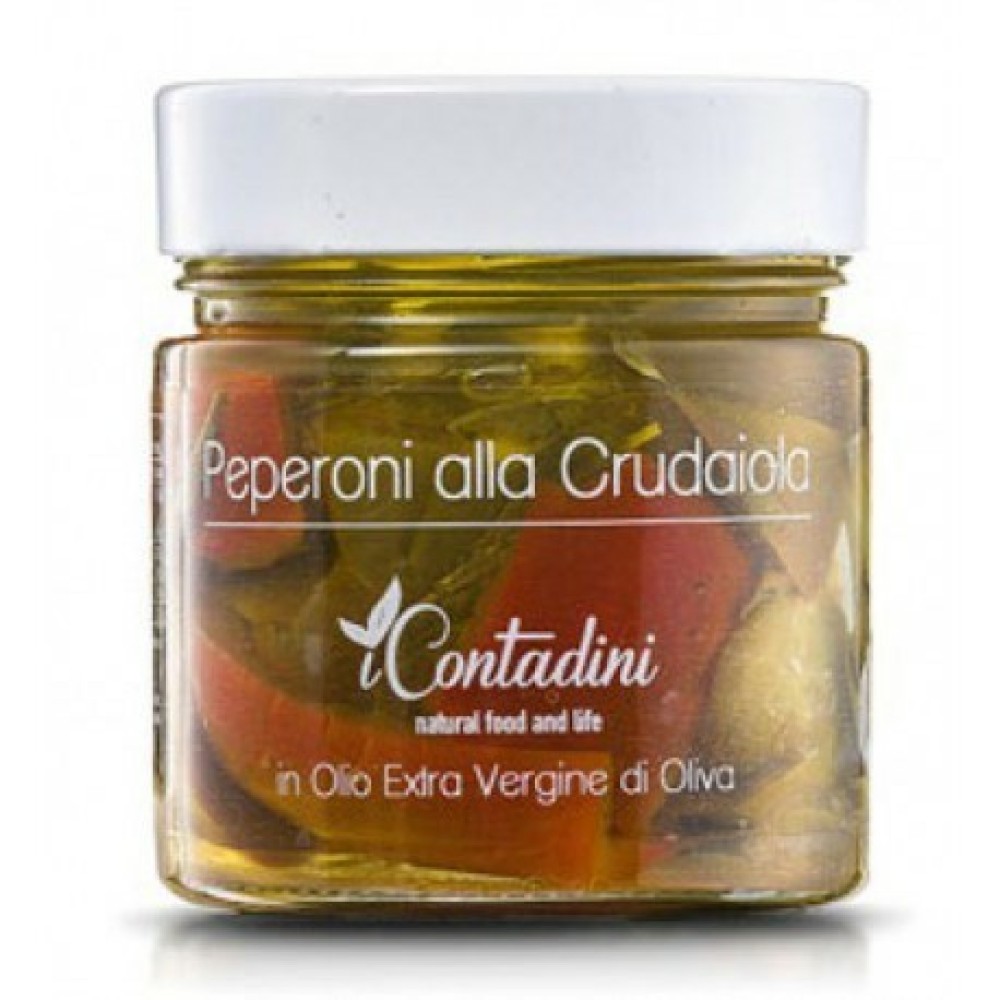 I Contadini Peperoni alla Crudaiola in Olio Extra Vergine di Oliva 230g
