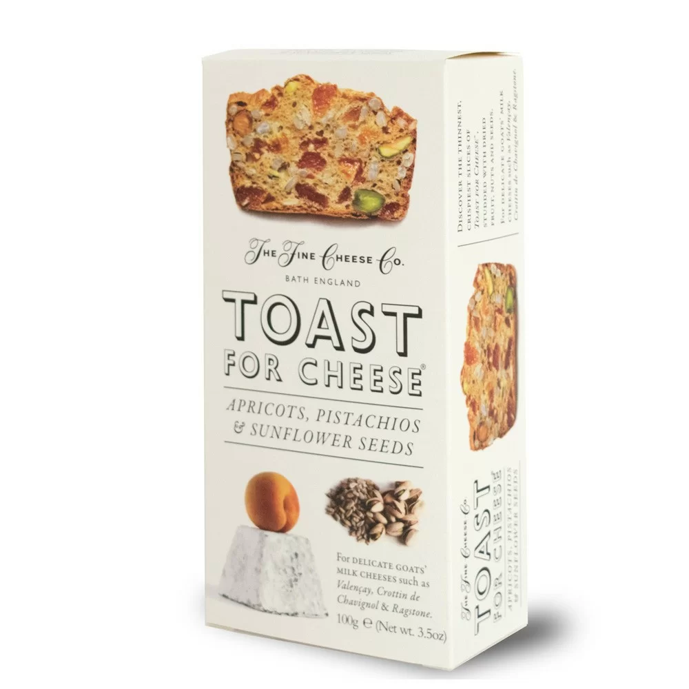 The Fine Cheese & Co. Toast for Cheese con Albicocca, Pistacchi e Semi di Girasole.