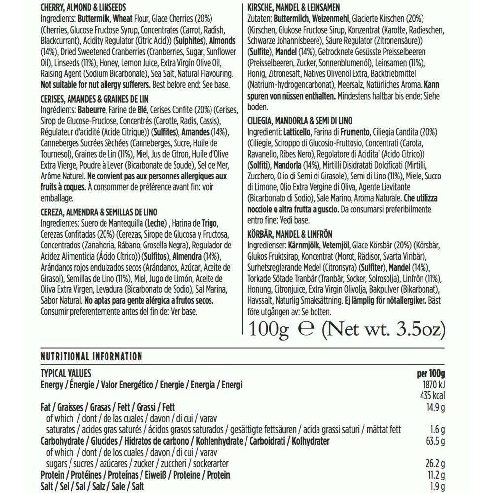 The Fine Cheese &Co. Toast For Cheese Ciliegie, Mandorle e Semi di Lino