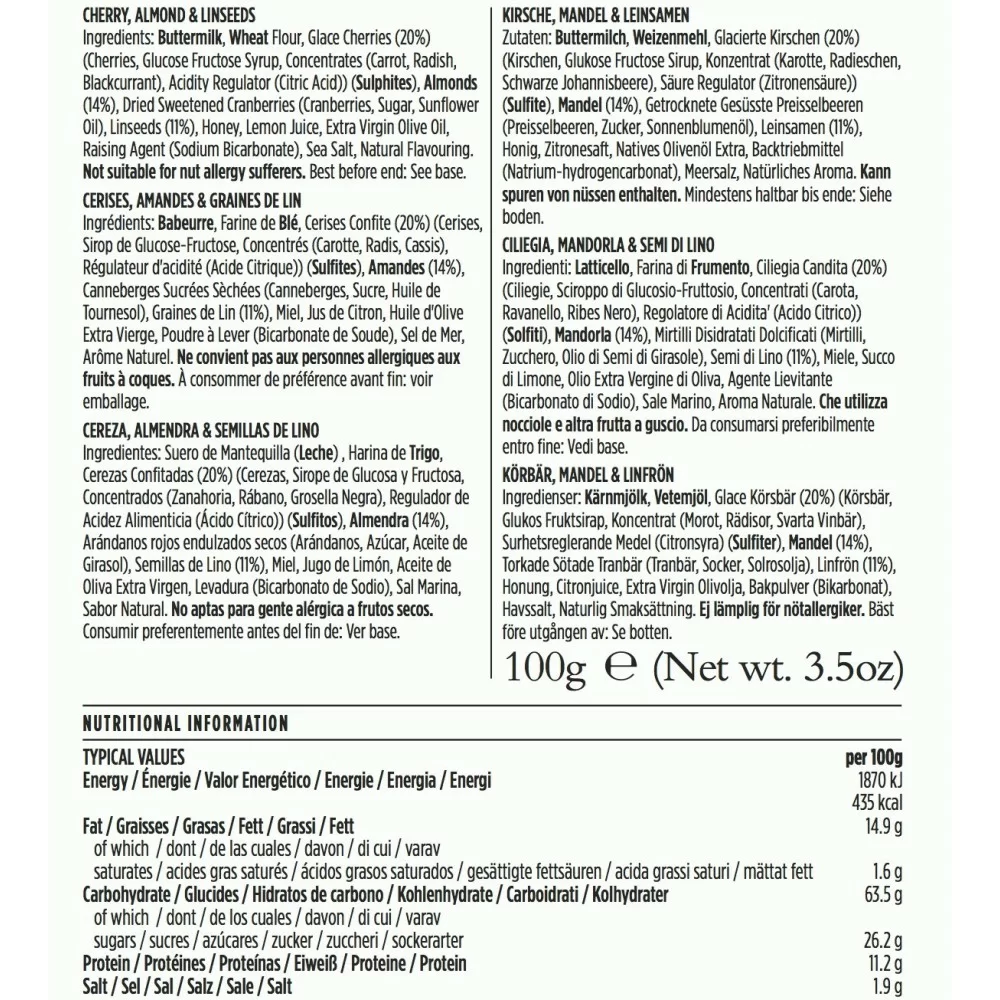 The Fine Cheese &Co. Toast For Cheese Ciliegie, Mandorle e Semi di Lino