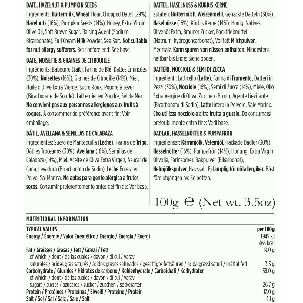 The Fine Cheese And Co. Toast For Cheese Datteri,Nocciole e Semi di Zucca