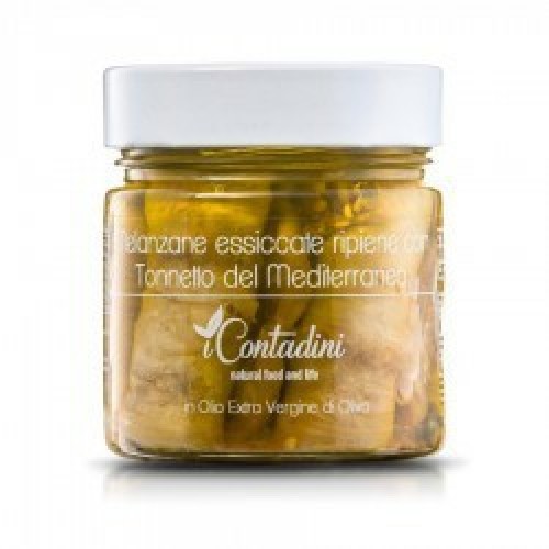 I Contadini Melanzane Secche Ripiene con Tonnetto del Mediterraneo 230g