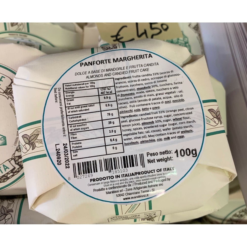 Marabissi Panforte Margherita 100g
