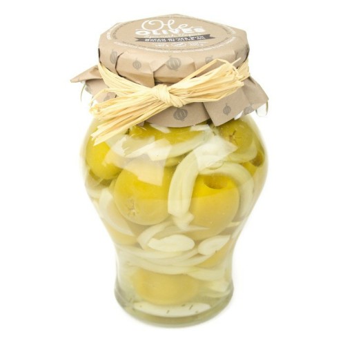 Ole Olives Gordal condite con Cipolla e Aglio con Olio di Oliva
