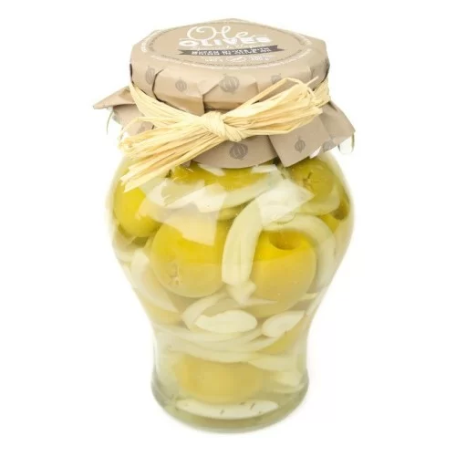 Ole Olives Gordal condite con Cipolla e Aglio con Olio di Oliva
