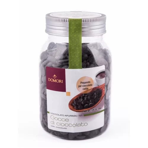 Dispensa Dolce Domori Gocce di Cioccolato Apurimac 72 preparato per cioccolata calda 200 g